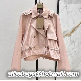 Best Quality Burberry Hooded Jacket B82103 Pink 2025