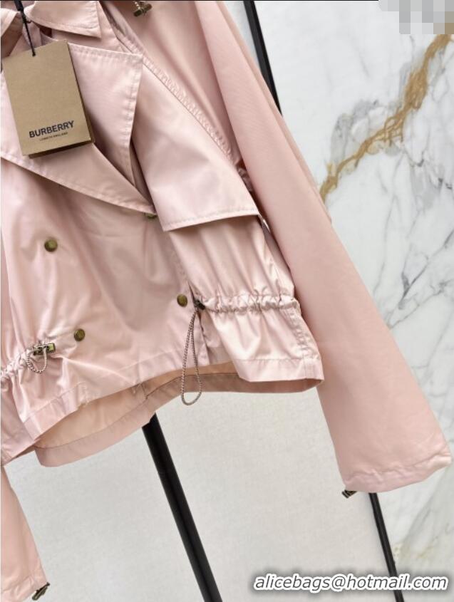 Best Quality Burberry Hooded Jacket B82103 Pink 2025