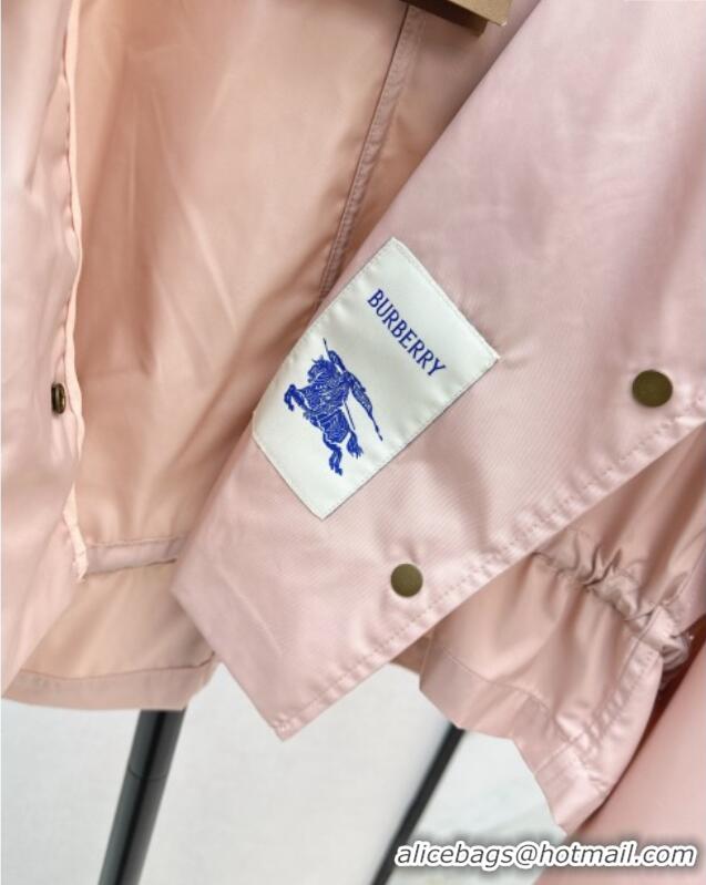 Best Quality Burberry Hooded Jacket B82103 Pink 2025