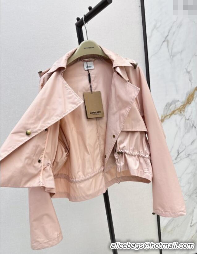Best Quality Burberry Hooded Jacket B82103 Pink 2025