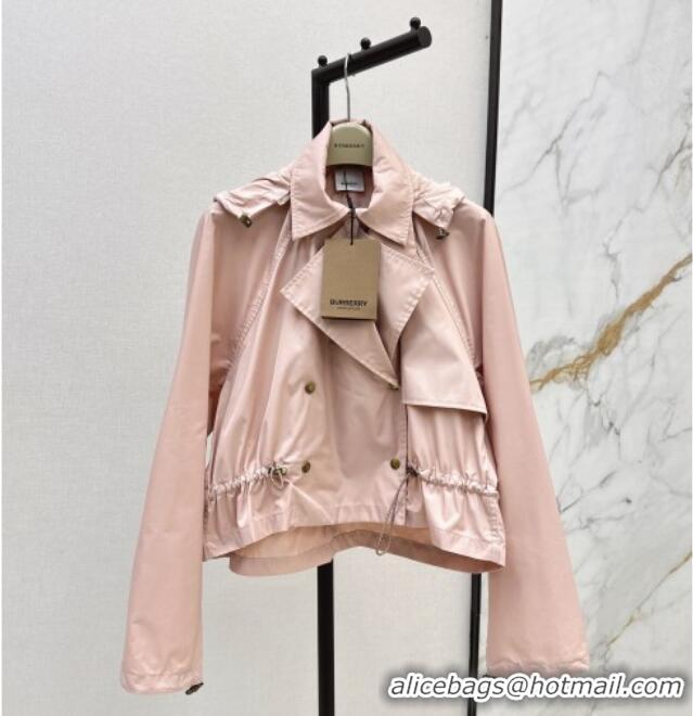 Best Quality Burberry Hooded Jacket B82103 Pink 2025