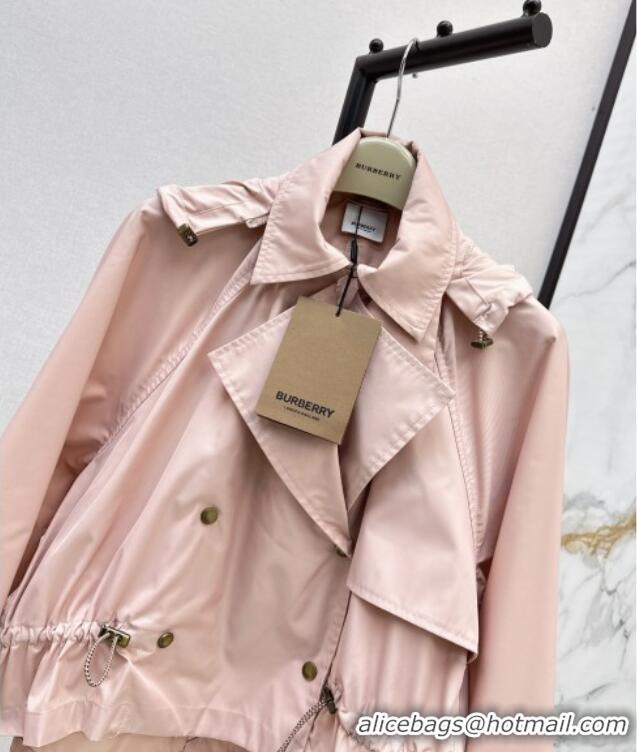 Best Quality Burberry Hooded Jacket B82103 Pink 2025
