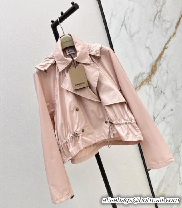Best Quality Burberry Hooded Jacket B82103 Pink 2025