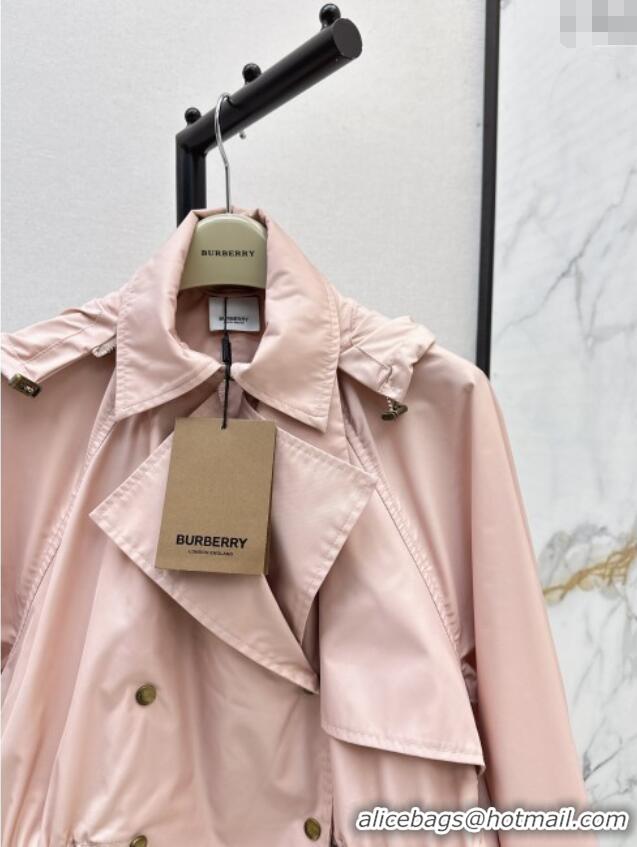 Best Quality Burberry Hooded Jacket B82103 Pink 2025