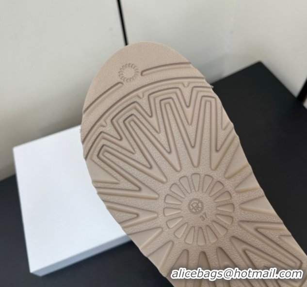 Grade Quality The Row Suede Platform Slides Sandal Taupe 0604105