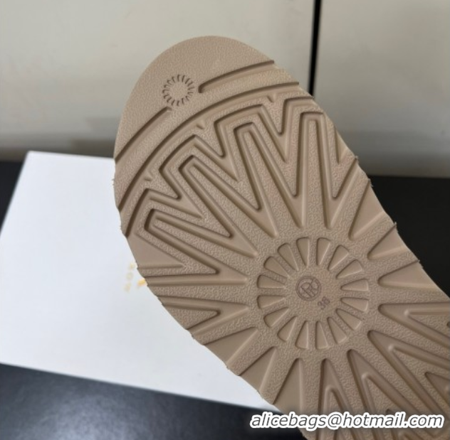 Stylish The Row Suede Platform Slides Sandal Dark Grey 0604108