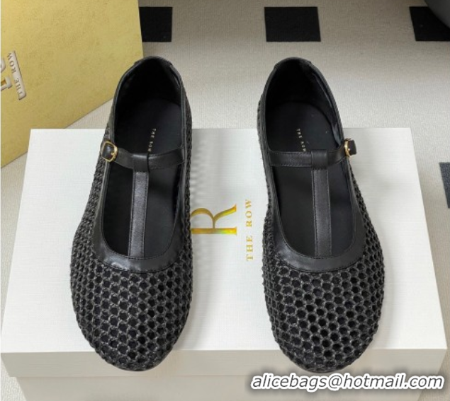 The Row Mesh T Ballet Flats Black TR07100 0710119