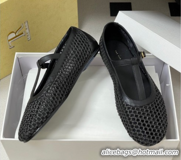 The Row Mesh T Ballet Flats Black TR07100 0710119