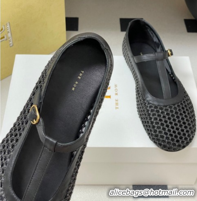 The Row Mesh T Ballet Flats Black TR07100 0710119