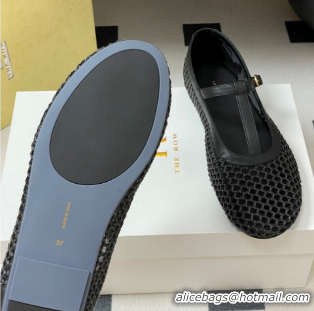 The Row Mesh T Ballet Flats Black TR07100 0710119