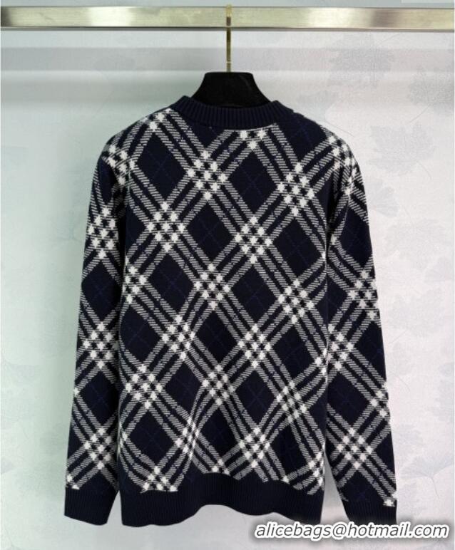 Spot Bulk Burberry Zipped Wool Sweater B82109 Blue 2025
