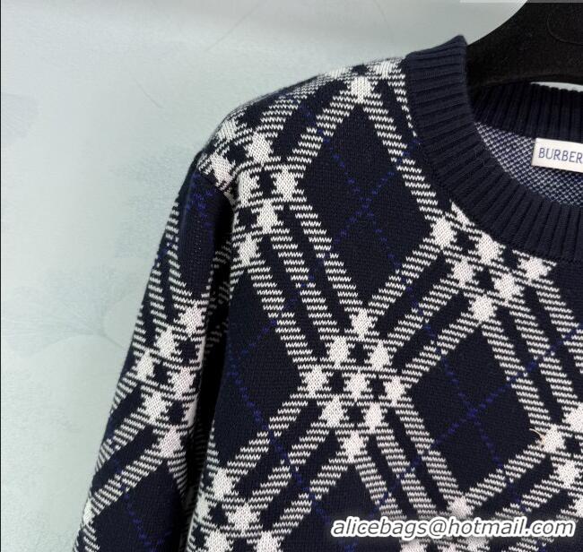 Spot Bulk Burberry Zipped Wool Sweater B82109 Blue 2025