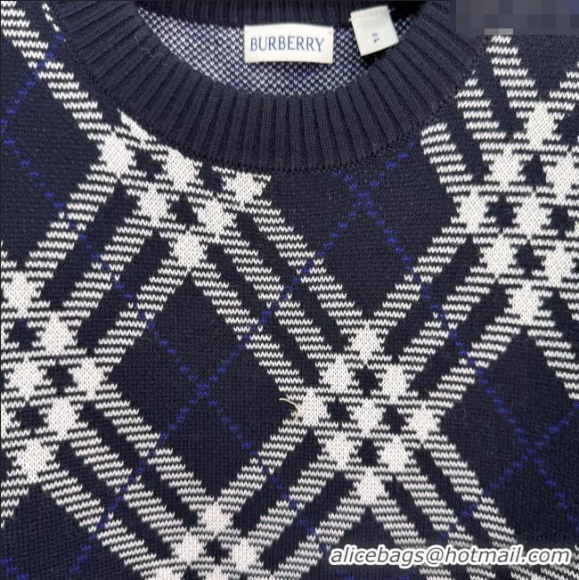 Spot Bulk Burberry Zipped Wool Sweater B82109 Blue 2025