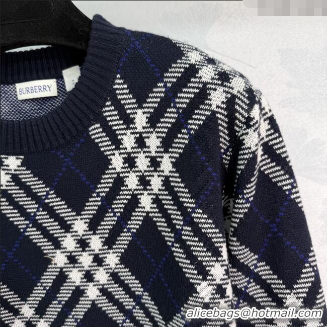 Spot Bulk Burberry Zipped Wool Sweater B82109 Blue 2025