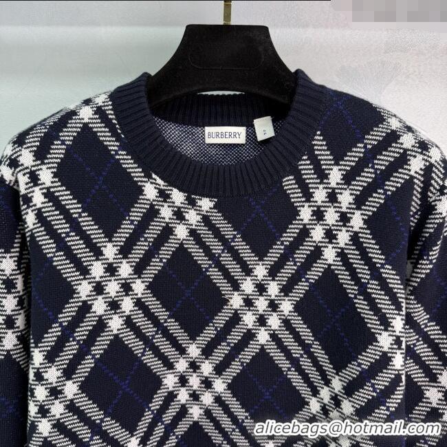 Spot Bulk Burberry Zipped Wool Sweater B82109 Blue 2025