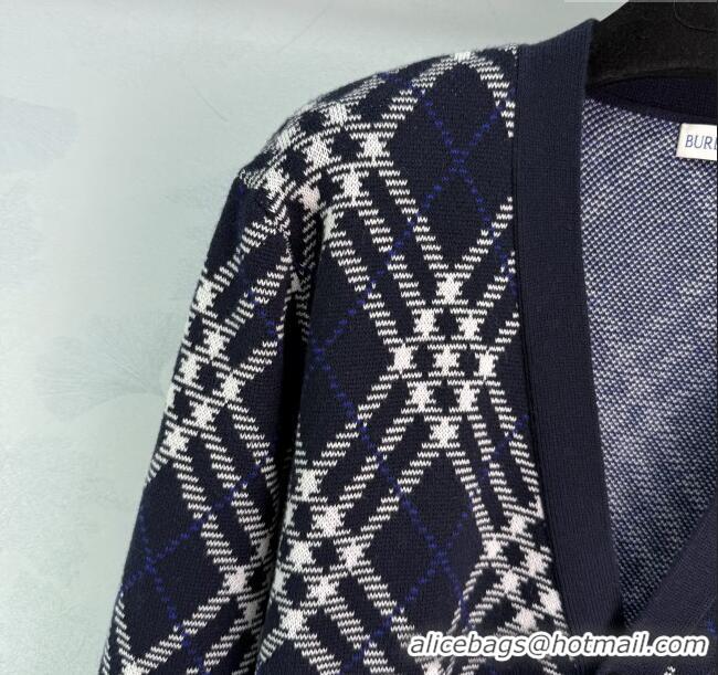 New Release Creation Burberry Wool Cardigan B82110 Blue 2025