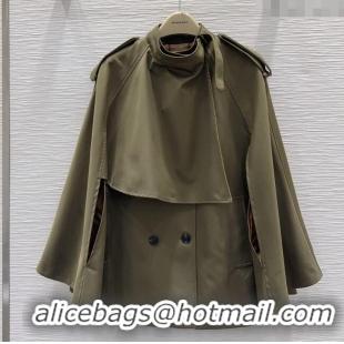 Original Cheap Burberry Cape Coat B090102 Green 2025
