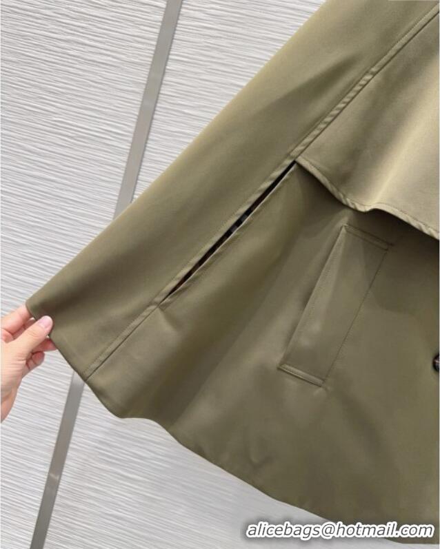 Original Cheap Burberry Cape Coat B090102 Green 2025
