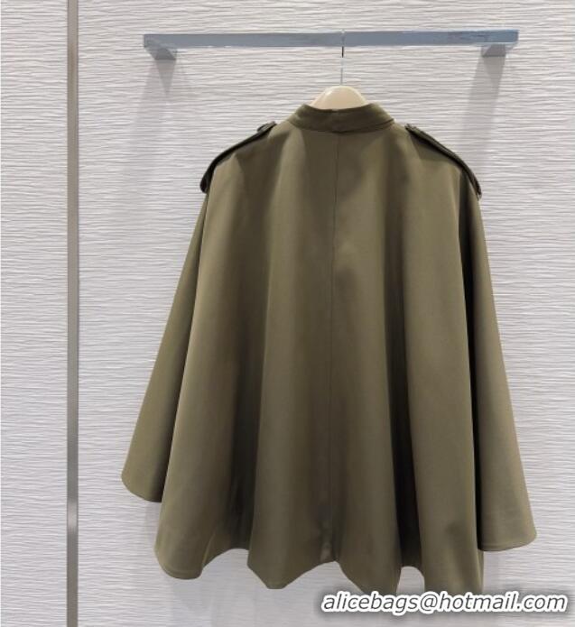 Original Cheap Burberry Cape Coat B090102 Green 2025