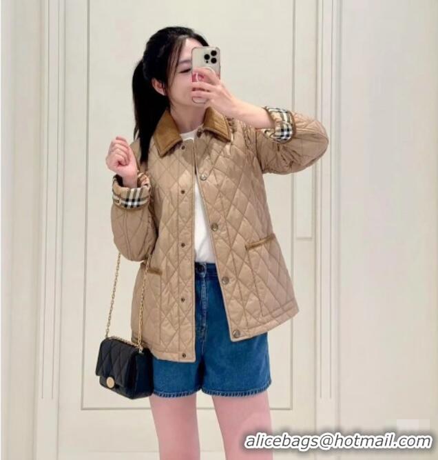 Grade Quality Burberry Mid-Length Padded Jacket B090403 Brown 2025
