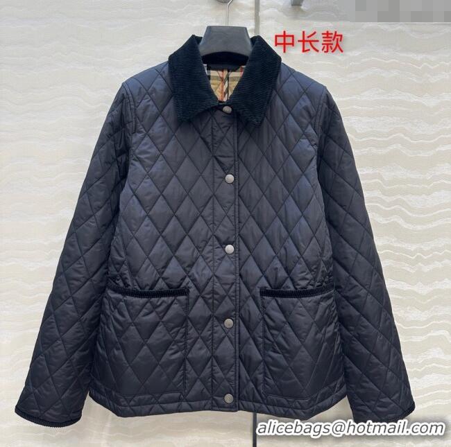 Market Sells Burberry Mid-Length Padded Jacket B090404 Black 2025