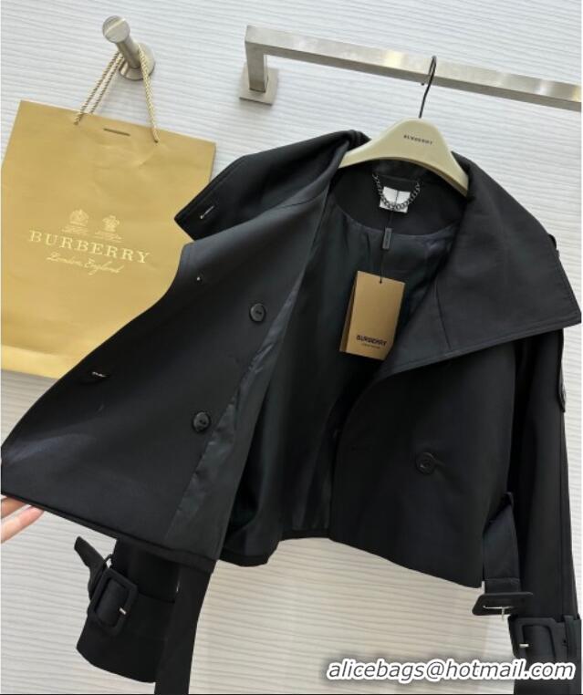 Modern Classic Burberry Short Jacket B91613 Black 2025