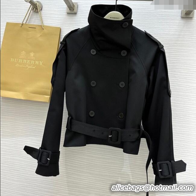 Modern Classic Burberry Short Jacket B91613 Black 2025