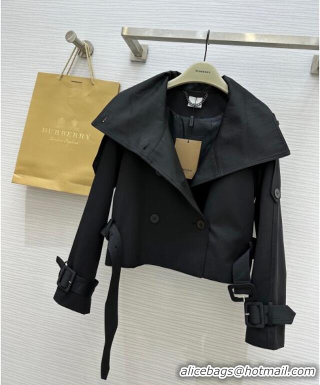 Modern Classic Burberry Short Jacket B91613 Black 2025