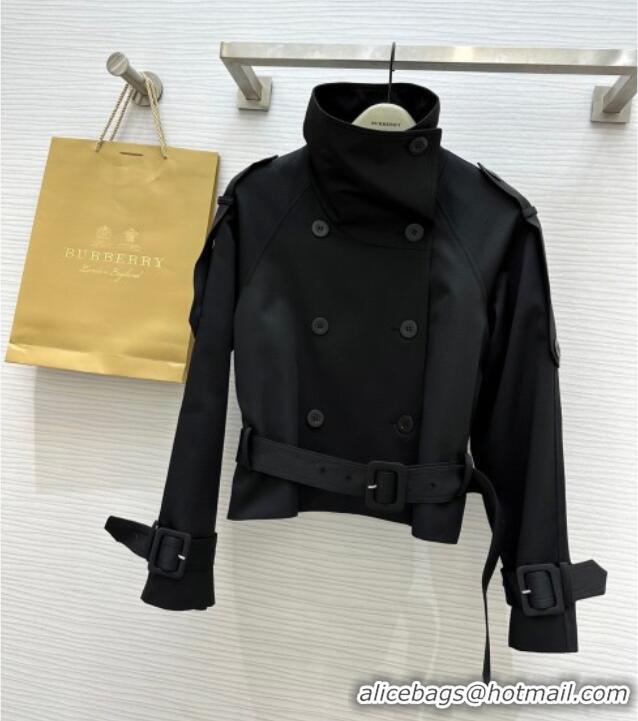Modern Classic Burberry Short Jacket B91613 Black 2025