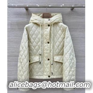 Spot Bulk Burgundy Quilted and Padded Cotton Jacket BR091901 White 2025