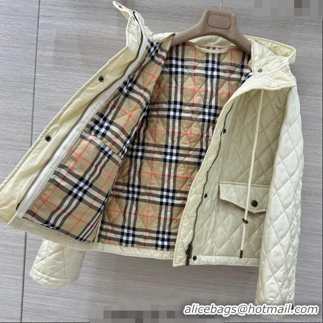 Spot Bulk Burgundy Quilted and Padded Cotton Jacket BR091901 White 2025