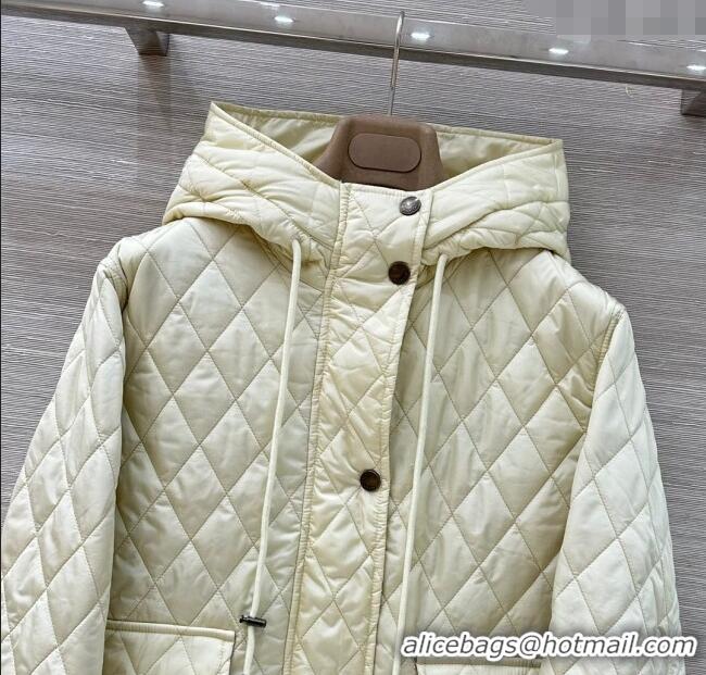 Spot Bulk Burgundy Quilted and Padded Cotton Jacket BR091901 White 2025