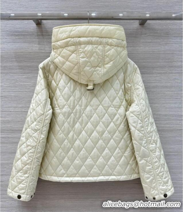 Spot Bulk Burgundy Quilted and Padded Cotton Jacket BR091901 White 2025