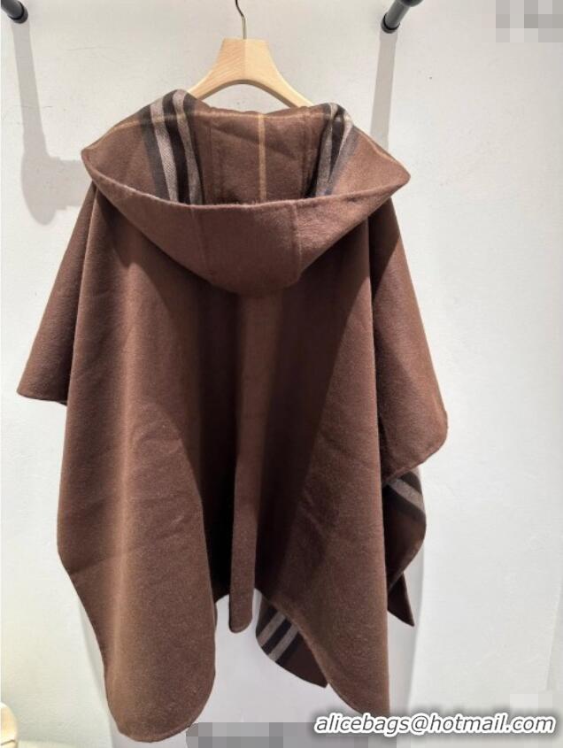 Market Sells Burberry Cashmere Reversible Cape 90x122cm 1015 Brown 2025