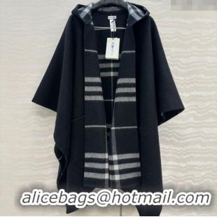 Market Sells Burberry Cashmere Reversible Cape 90x122cm 1015 Black 2025
