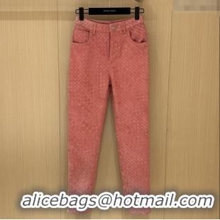 Market Sells Bottega Veneta Suede Leather Pants BV0092602 Pink 2025