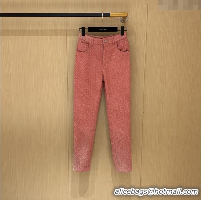 Market Sells Bottega Veneta Suede Leather Pants BV0092602 Pink 2025