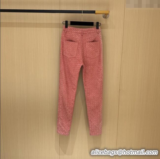 Market Sells Bottega Veneta Suede Leather Pants BV0092602 Pink 2025