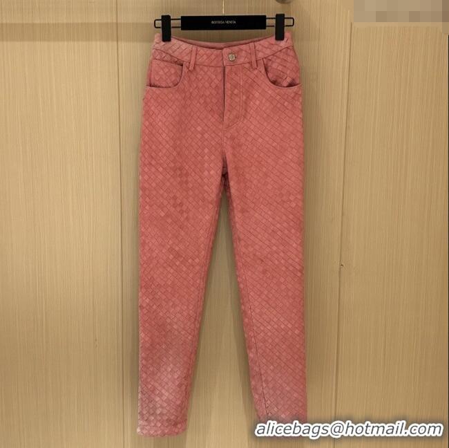 Market Sells Bottega Veneta Suede Leather Pants BV0092602 Pink 2025