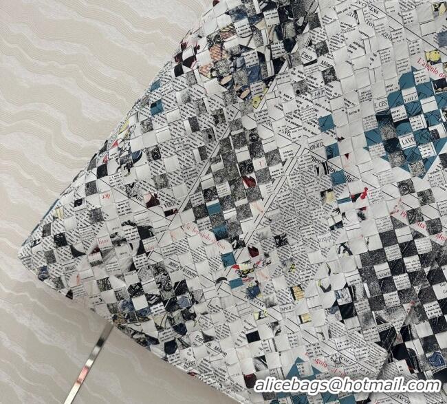 Spot Bulk Bottega Veneta Printed Intrecciato Lambskin Leather Skirt 0814 Grey 2025