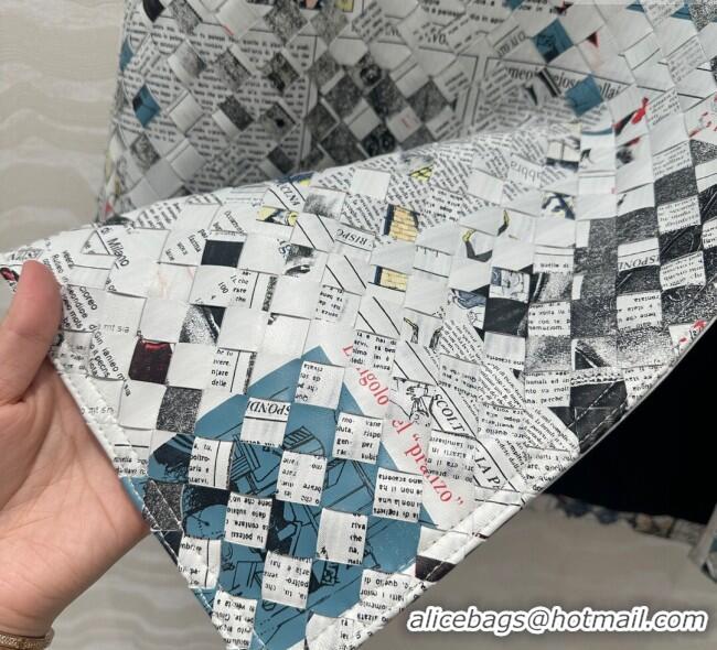 Spot Bulk Bottega Veneta Printed Intrecciato Lambskin Leather Skirt 0814 Grey 2025