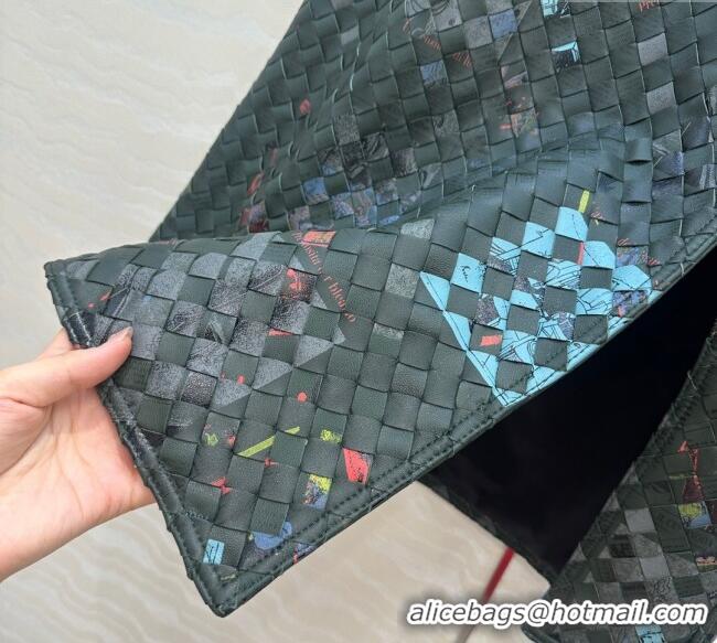 Grade Quality Bottega Veneta Printed Intrecciato Lambskin Leather Skirt 0814 Green 2025