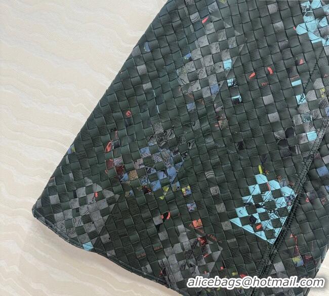 Grade Quality Bottega Veneta Printed Intrecciato Lambskin Leather Skirt 0814 Green 2025