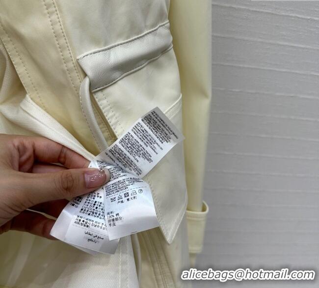 Trendy Design Bottega Veneta Jacket with Leather Belt 1014 White 2025