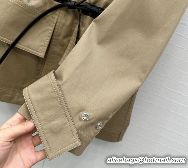 Well Crafted Bottega Veneta Jacket with Leather Belt 1014 Khaki 2025