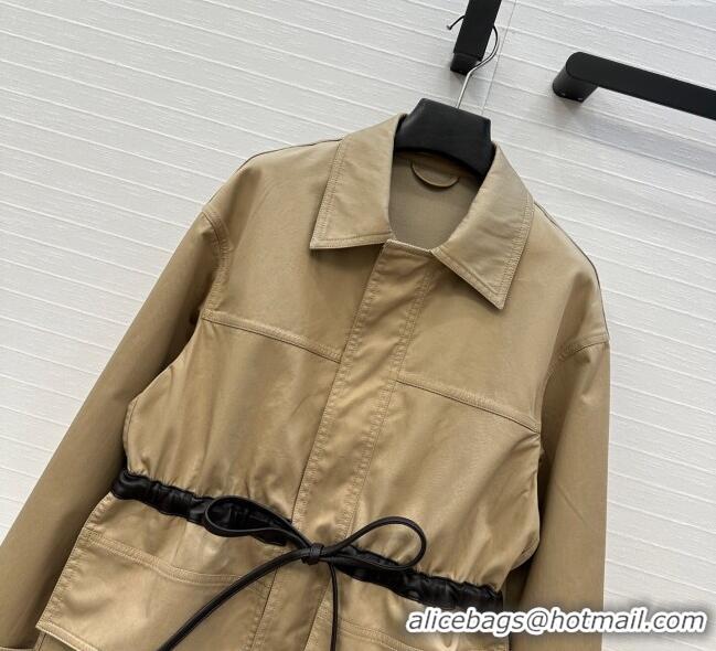 Well Crafted Bottega Veneta Jacket with Leather Belt 1014 Khaki 2025