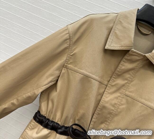Well Crafted Bottega Veneta Jacket with Leather Belt 1014 Khaki 2025