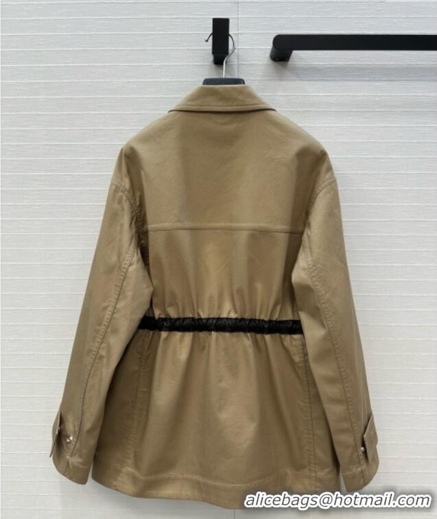 Well Crafted Bottega Veneta Jacket with Leather Belt 1014 Khaki 2025