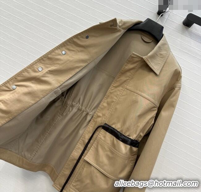 Well Crafted Bottega Veneta Jacket with Leather Belt 1014 Khaki 2025