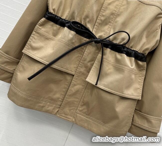 Well Crafted Bottega Veneta Jacket with Leather Belt 1014 Khaki 2025